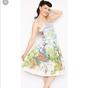 Bernie Dexter Varick Dress in Coy Gosh Koi Print L